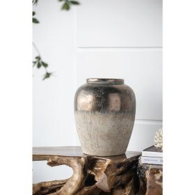 13x13x16" Round Sienna Brown Ceramic Accent Vase 13x13x16" Round Sienna Brown Ceramic Accent Vase